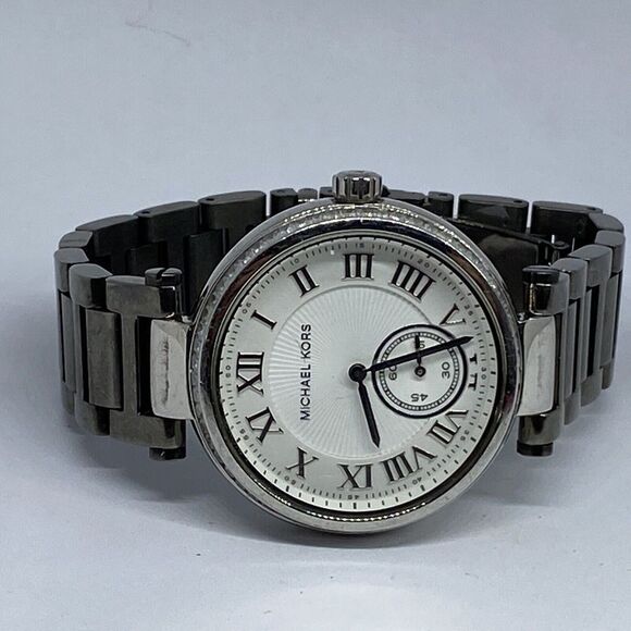 Michael Kors MK5866 Women Silver Stainless Steel Analog Dial Quartz Watch BQ609 - Picture 7 of 12